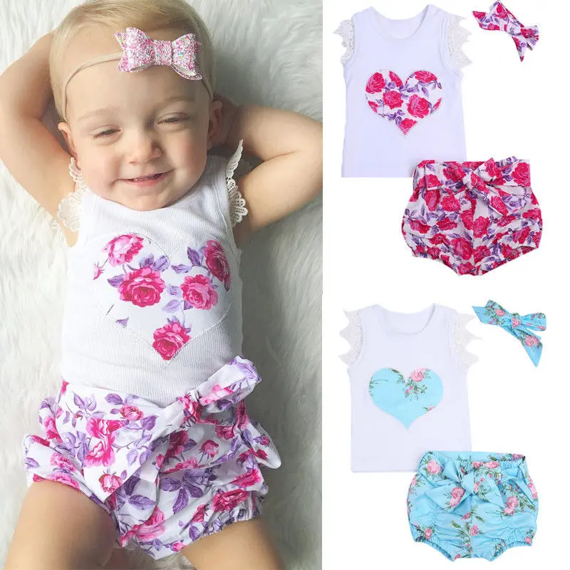 2019 Brand New 0 3T Toddler Infant Newborn Kids Baby Girls Clothes Lace