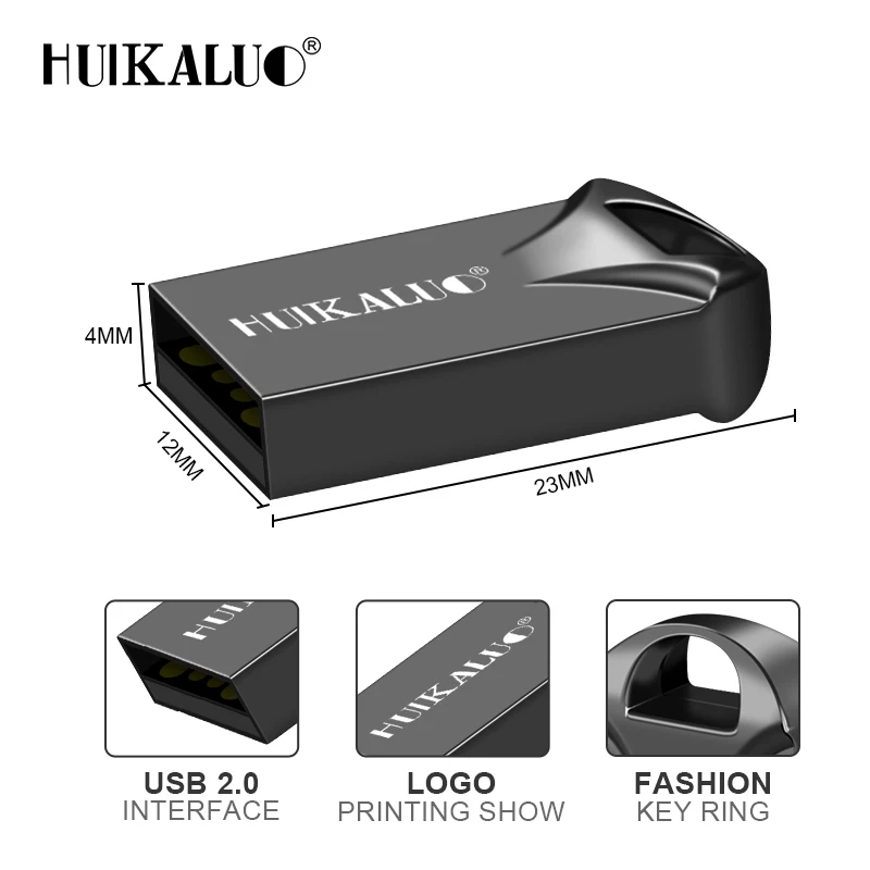 Мини металлический Флешка 64 ГБ USB флэш накопитель 32 Гб USB2.0 карта памяти