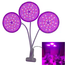 3 головы 290 светодиодный светильник для выращивания теплицы зеленый дом growbox гидротентПолный спектр сеялки гидропоники семена растений лампа