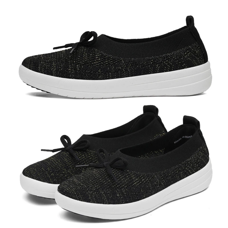 

Shallow Flat Shoes Women Loafers 2019 Fashion Bow Slip On Spring Shoes Breathable Mesh Sneakers Mary Jane Ladies Shoes Flats