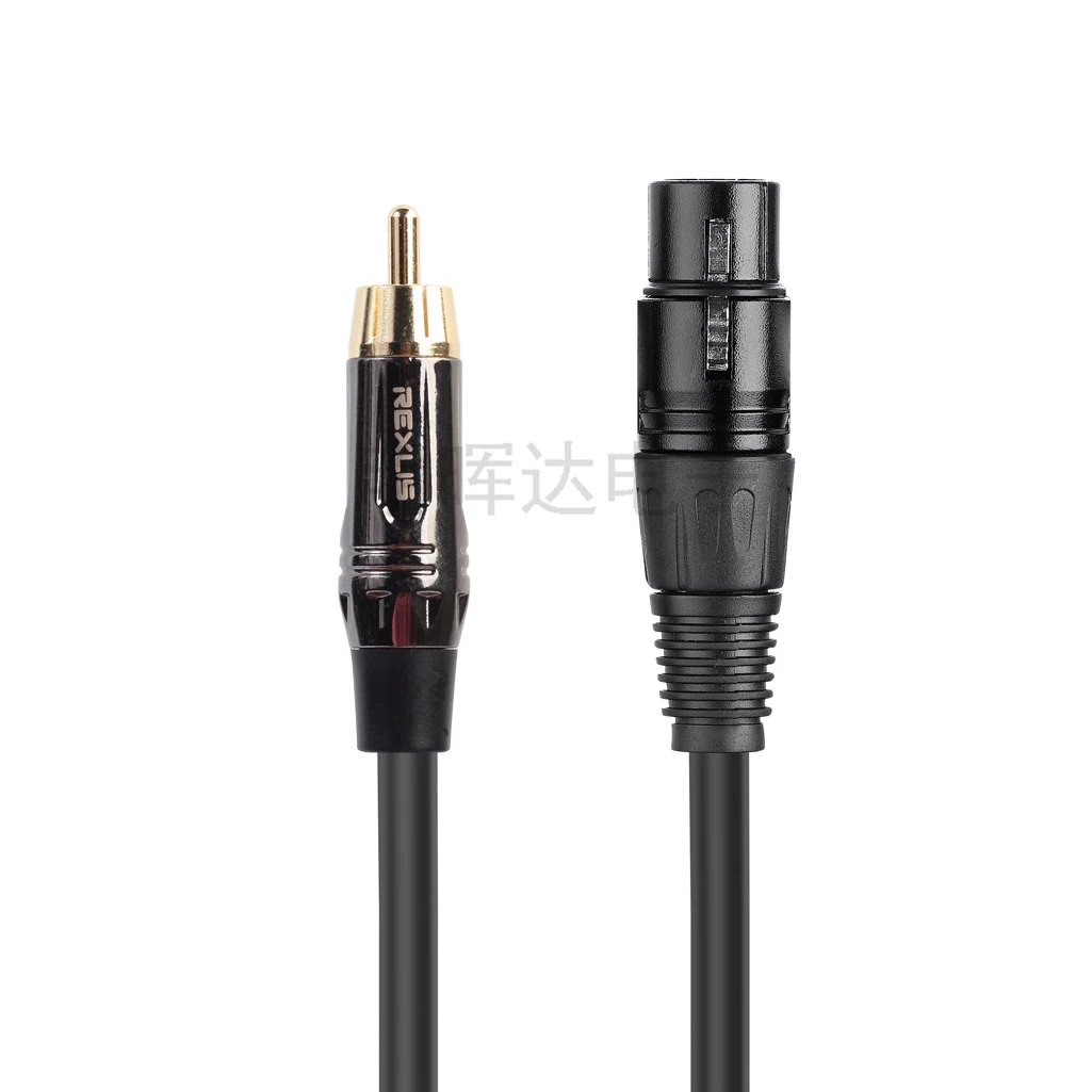 

RCA Male Adapter to Canon Female Conector Cable Zinc Alloy Shell for Microphone Mixer Connection Black