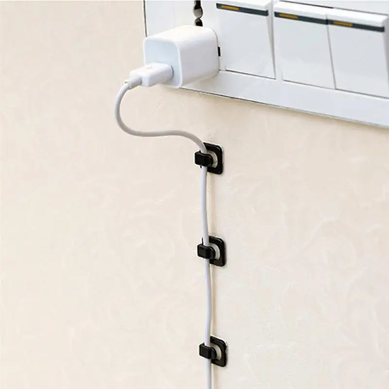 

18pcs Self-Adhesive Cable Clips Cord Management Cable Organizer Drop Desktop Cable Organizer