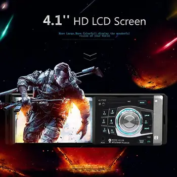

4.1 Inch Digital 1 DIN Car MP5 Player Bluetooth FM Transmitter Radio Stereo Head Unit With Remote Control Connected To Camera