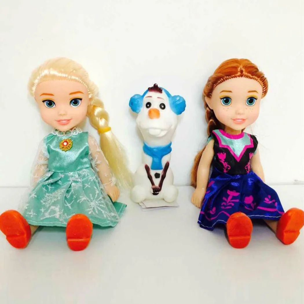 3 Pcs/Lot Frozen Princess Elsa Anna Olaf Dolls Action Figures Toy Doll Set Birthday Gift Box Doll Girl House Snow Treasure 3 Pcs/Lot Frozen Princess Elsa Anna Olaf Dolls Action Figures Toy Doll Set Birthday Gift Box Doll Girl House Snow Treasure