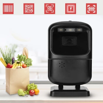 

USB Scanning Platform 1D 2D Scanner Supermarket QR Code Barcode Reader Store Cashier Black