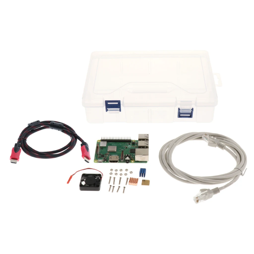 

3B+ Motherboard+Acrylic Enclosure + Cooling Fans+ Heatsinks for Raspberry Pi