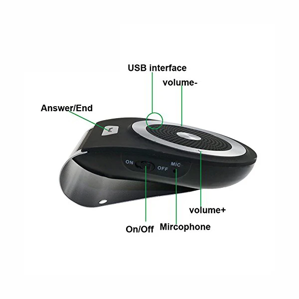 Bluetooth динамик для автомобиля громкая связь автомобильный козырек bluetooth телефона