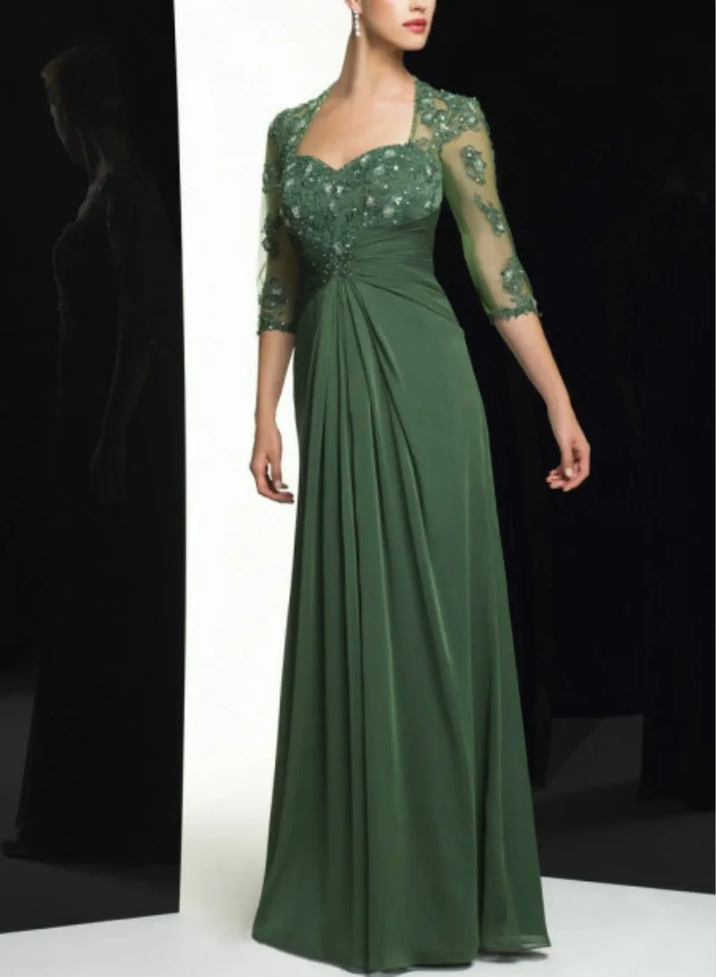 

Mother of the Bride/Groom Lace Dresses Wedding Party Formal Evening Outfits Custom made Plus Size Mother Dresses