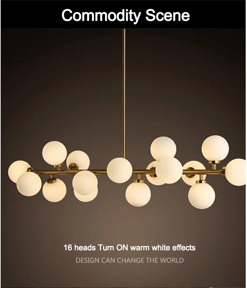  Nordic Modern Molecular Postmodern Loft Pendant Light Art Creative Magic Beans Branch Light Dining  - 32985875291