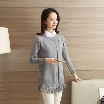 

2018 Hot Selling Women Sweaters and Pullovers Cashmere Sweater Fashion Women's Color Long sleeve Knitted Sweater