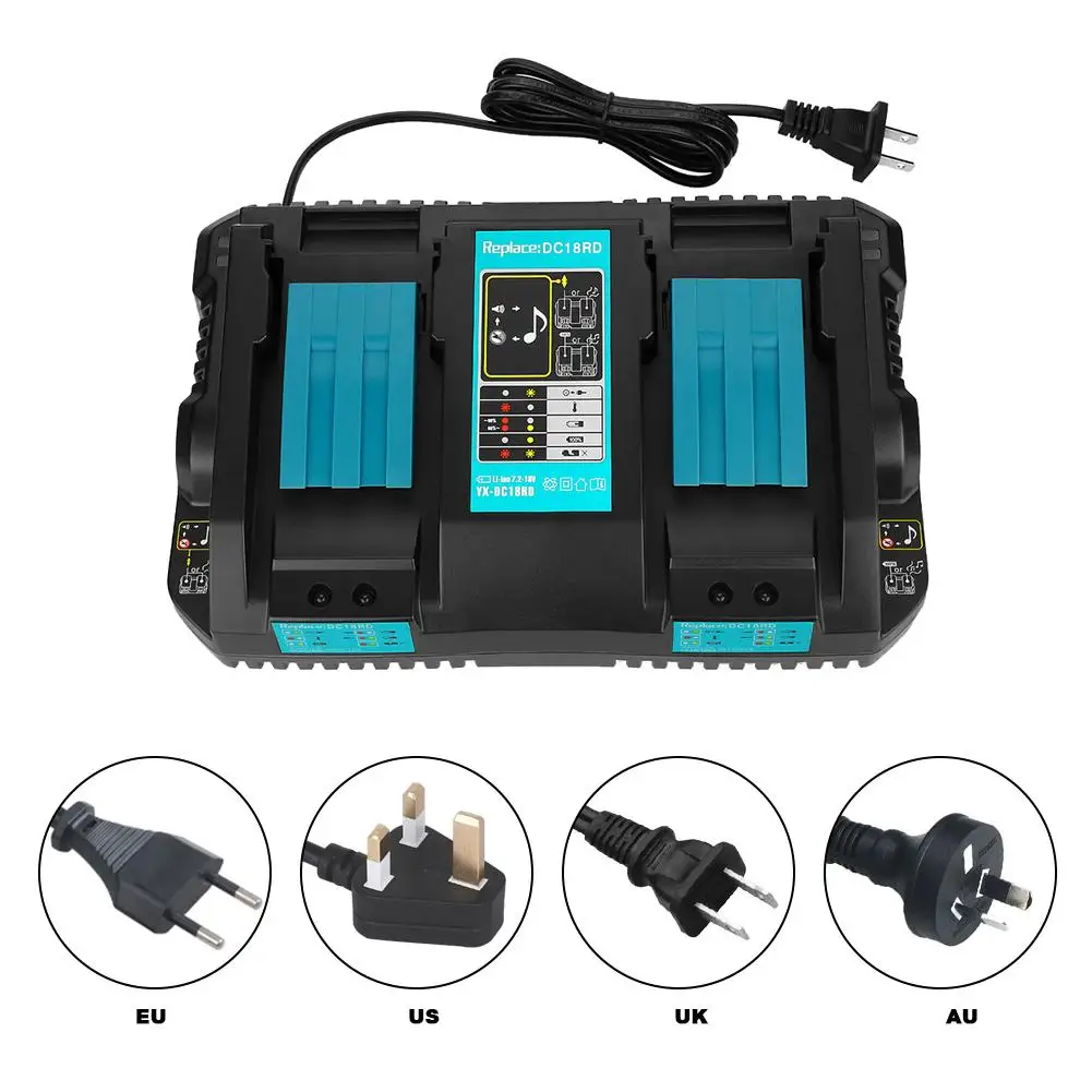 

Battery Charger For Makita Double Charge 14.4-18V Tool Lithium Battery DC18RC Fast Charger Electric Charger