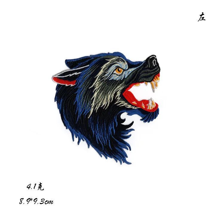 1pair Cartoon Animal Wolf Water Soluble Embroidery Patch for Clothes Iron on Patches Applique Diy Accessorie SC4333 1pair Cartoon Animal Wolf Water Soluble Embroidery Patch for Clothes Iron on Patches Applique Diy Accessorie SC4333