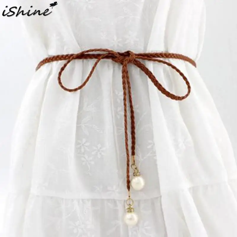 

Women's Decorative Small Belt Fashion Knotted Waist Chain Dress Woven Waist Rope Fashion Women's Accessories