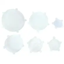 6 шт. пищевые обертывания многоразовый силикон сохранение продуктов в свежем состоянии герметичные крышки чаши плиты хранения кухня Жаростойкие инструменты