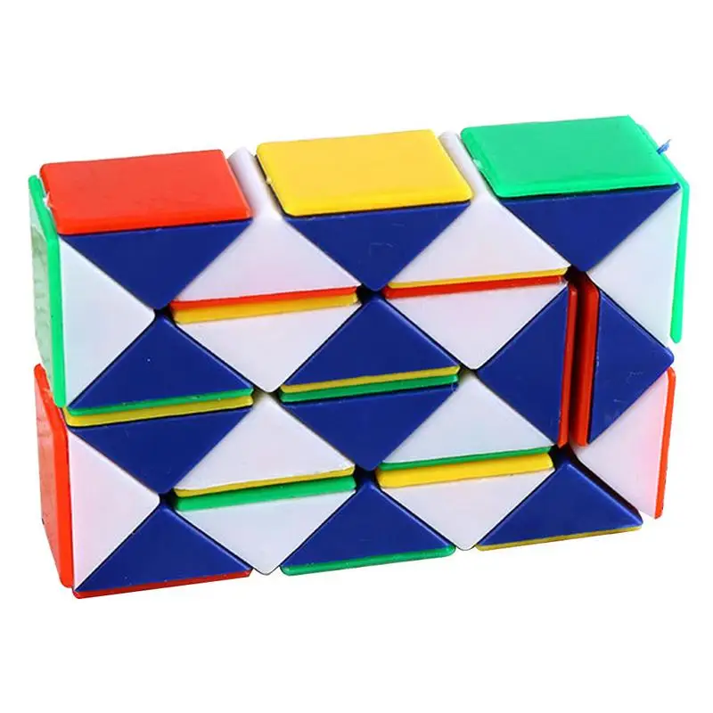 24-Section speed Cube рулетка Twisty вращающийся куб головоломка пакет Stickerless Волшебная змея игра игрушки коллекция мозг тизер ребенок