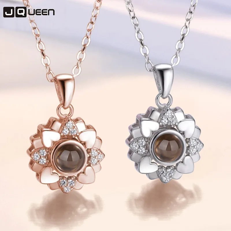 Романтическое ожерелье JQUEEN на 100 языках с кулоном Я тебя люблю цепочка 925 памятью