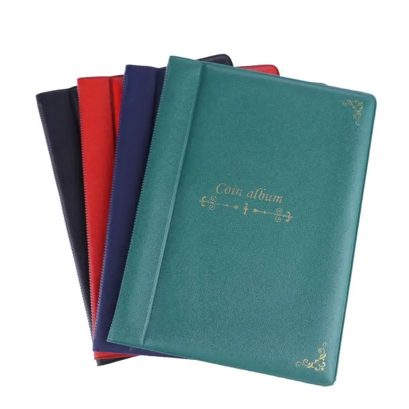 

120 Pockets PVC Coins Album Collection Book Mini Penny Coin Storage Holders