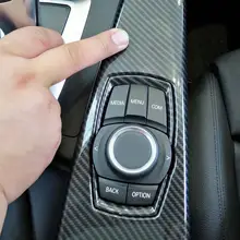 Car Accessories Carbon Fiber ABS Interior Multimedia Panel Cover Trim for BMW 3 Series F30 F34 4 Series F33 F36