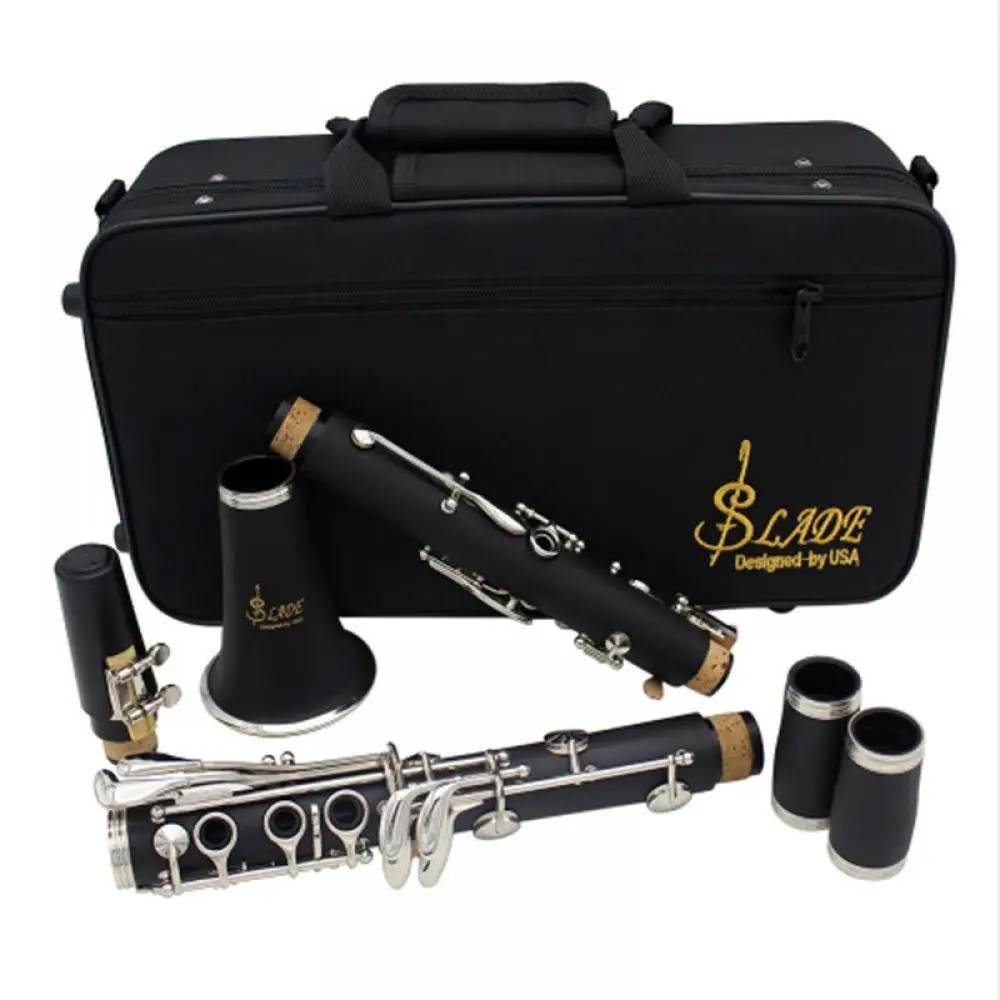 

9color Clarinet 17 Key BB Flat Soprano Binocular clarinete with Cork Grease Cleaning Cloth Gloves 10 Reeds Screwdriver Reed Case