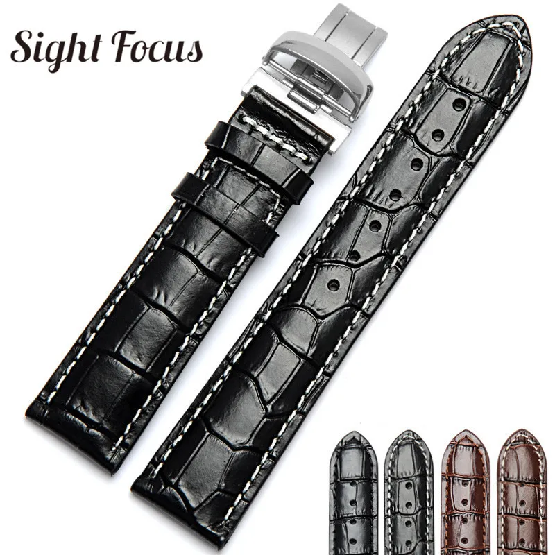 Ремешок кожаный для Tissot Watch 1853 Le Locle PRC200 PR100 T065 мужской браслет наручных часов 19 мм