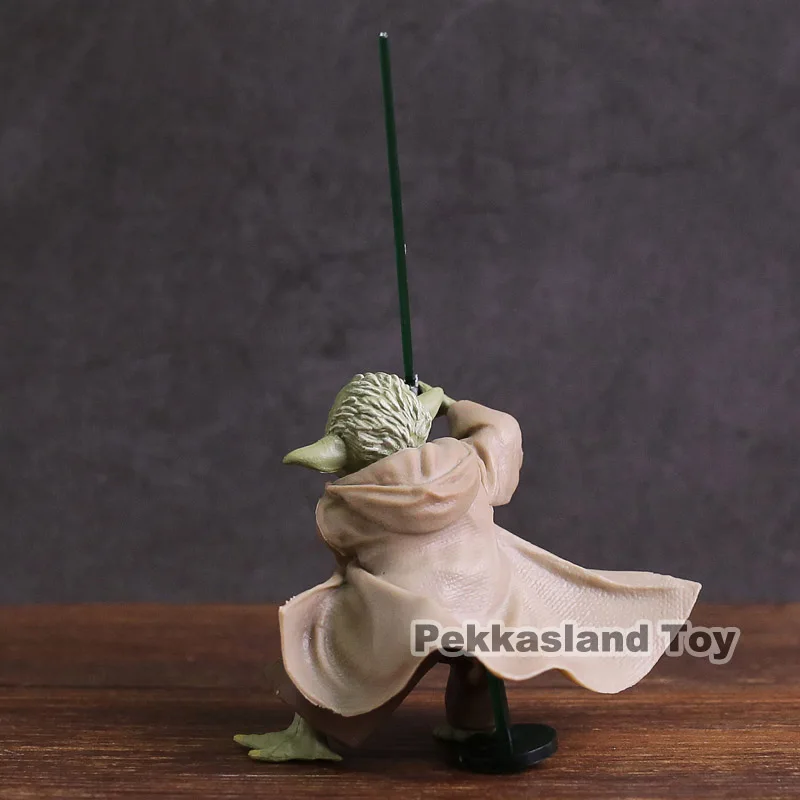 Jedi Knight Yoda with Lightsaber Mini PVC Action Figure Collectible Model Toy
