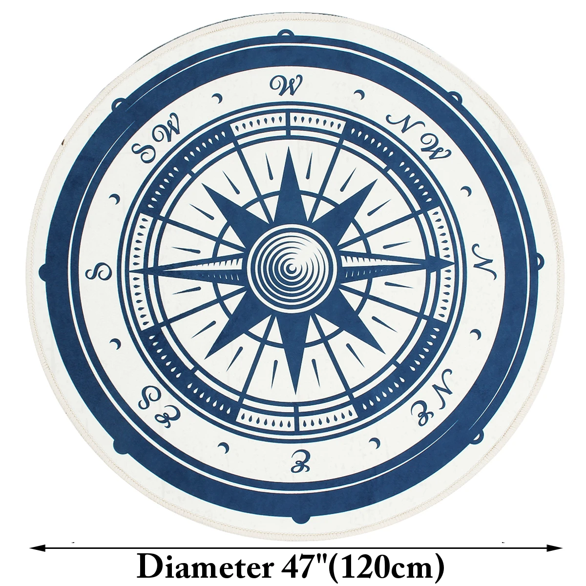 Домашний текстиль круглый дверной коврик, напольный коврик, винтажный морской Противоскользящий полиэфирный ковер для детей, ванной комнаты, гостиной, напольный ковер