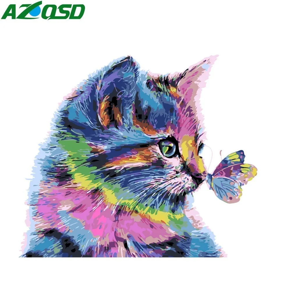 azqsd DIY маслом по номерам кпп стороны полотна современные стены картину для