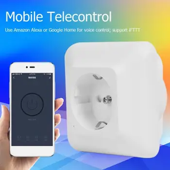 

80 Type WIFI Smart Socket EU Plug 10A Smart Voice Remote Control Switch Work For Amazon Alexa/Google Assistant