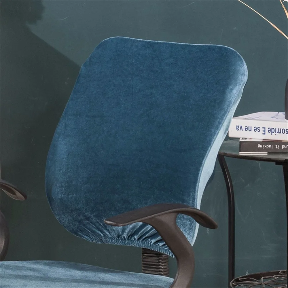 Покрытия для офисных стульев вязаный компьютерный чехол для кресла Твердые съемные вращающиеся чехлы для стульев стрейч чехол легко моющийся