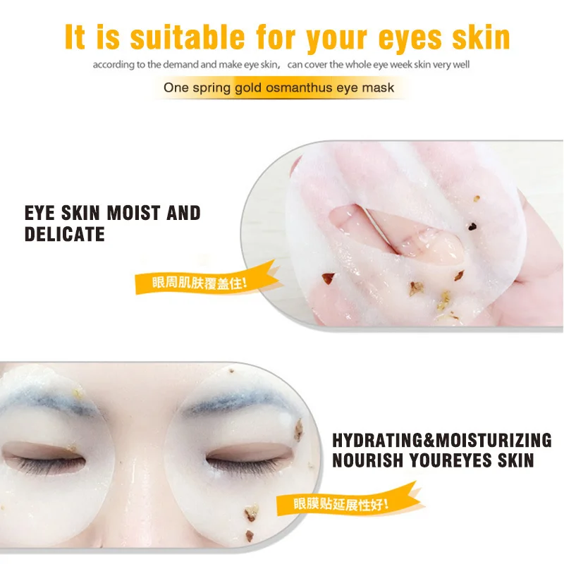 2PCS OneSpring Gold Snail Eye Cream + Osmanthus Mask Remover Dark Circles Bag Anti Aging Wrinkles Skin Care| |