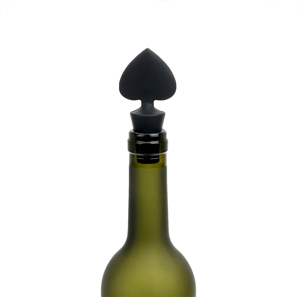 HOOMIN 1 шт., бутылка для вина, герметичная крышка, пробки для вина, пивная бутылка, пробка, пробка, силиконовая, без утечки, барные инструменты, в форме покера