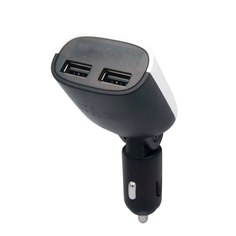 Двойной USB вольтметр автомобильное зарядное устройство 3.4A синий светодиодный DC12-18V низкого заряда батареи