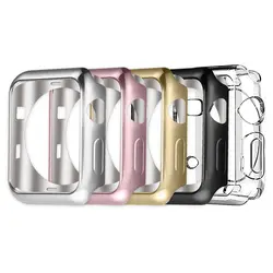 Series1 2 3 красочные Крышка корпуса 38 мм 42 мм случаи мобильного телефона гальваническим Мягкий защитный чехол для iPhone Apple Watch iWatch