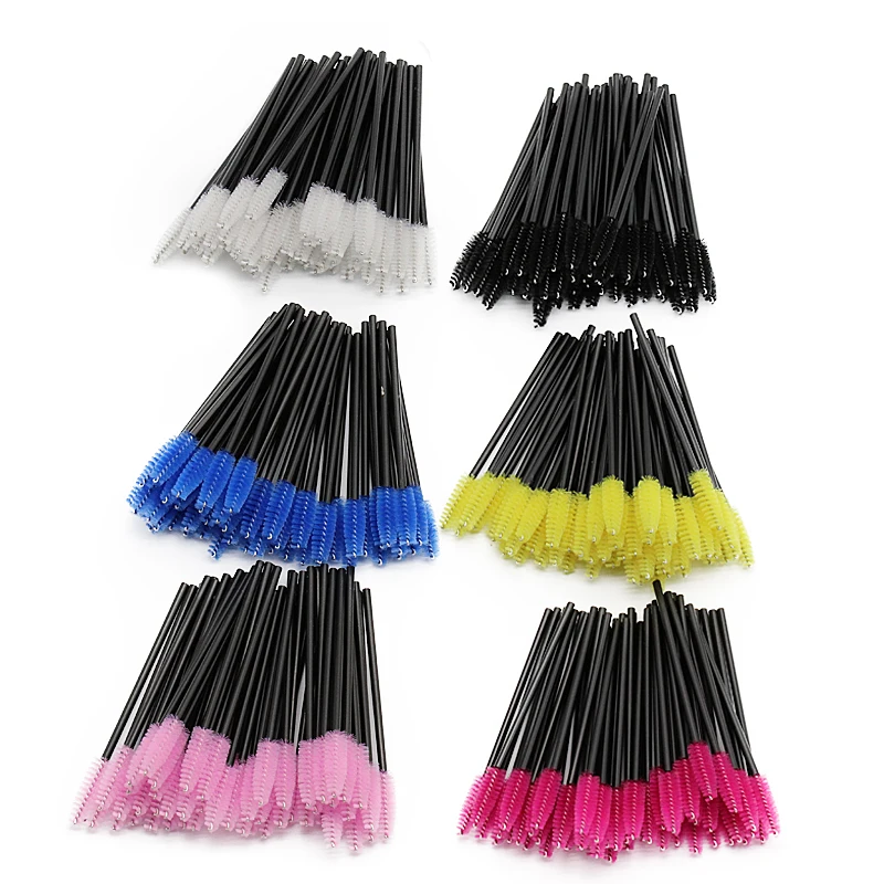 

Eyelash Extension Disposable Eyebrow brush Mascara Wand Applicator Spoolers Eye Lashes Cosmetic Brushes Set makeup Brush tools