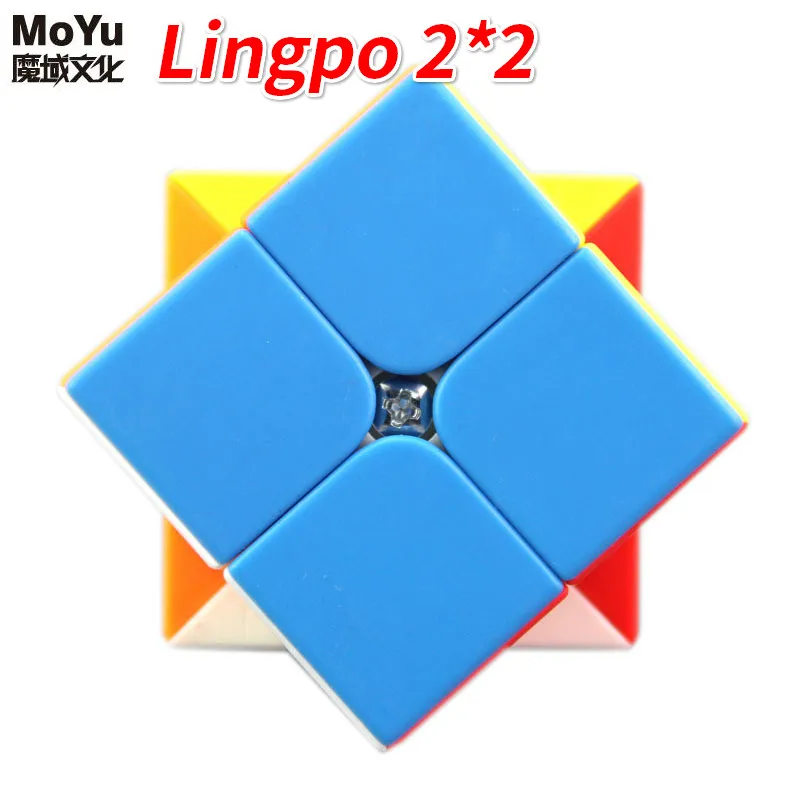

Moyu Lingpo Magic Cube 2x2x2 Stickerless or Black Cubo Magic 2x2 Competition Speed Puzzle Cubes Toys for Kids