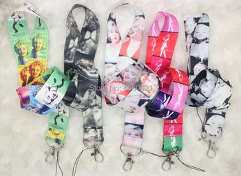 

Hot Free Shipping 50pcs Elvis Marilyn Monroe key lanyards id badge holder keychain straps for mobile phone #595