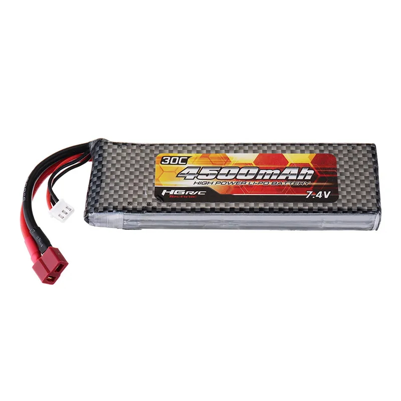 HG 7 4 V 4500mAh 30C 2S Lipo батарея T вилка для P402 P407 P601 P801 P802 1/10 1/12 Rc автозапчасти QDBZ1001 |