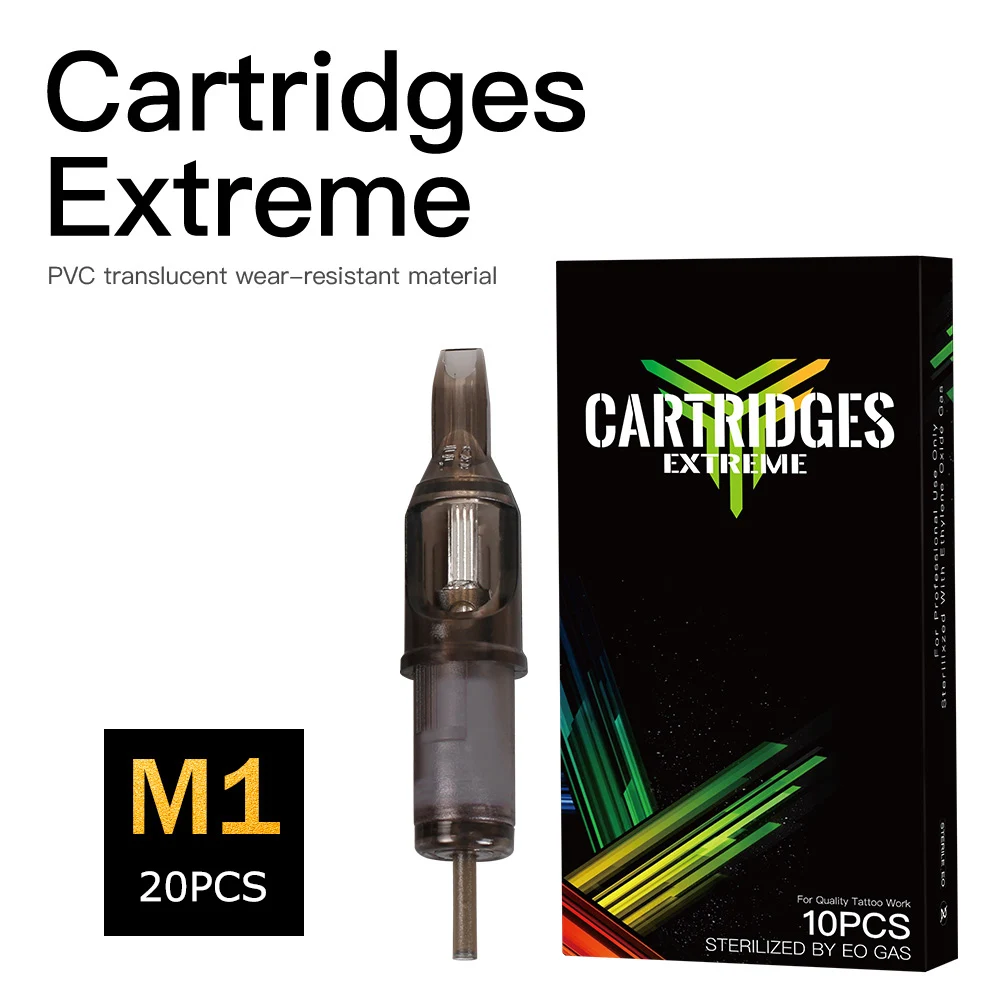 20 pcs Disposable Curved Magnum M1 For Tattoo Rotary Pen Cartridge Needles Sterile Needles