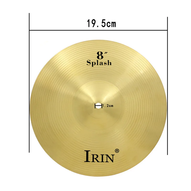 ABGZ-IRIN, медный сплав, ударная тарелка, барабанная установка, прочный латунный сплав, тарелка для ударных инструментов, для начинающих игроков, 8 дюймов