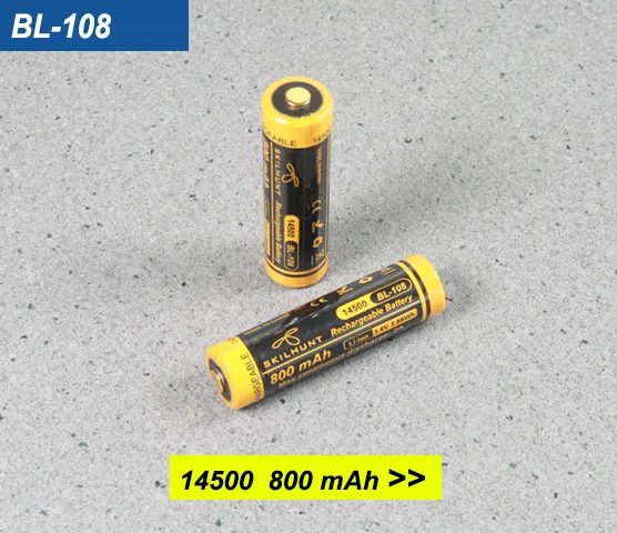 Skilhunt BL 108 14500 800mAh AA защищенная батарея|Портативные осветительные приборы| |