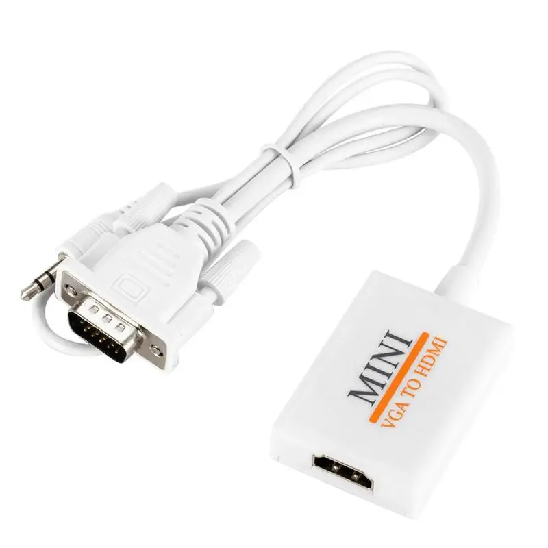 

ALLOYSEED VGA Male to HDMI Female Converter Adapter HDMI Output 1080P HD Video Audio Adapter Cable For TV HDTV PC Laptop Monitor