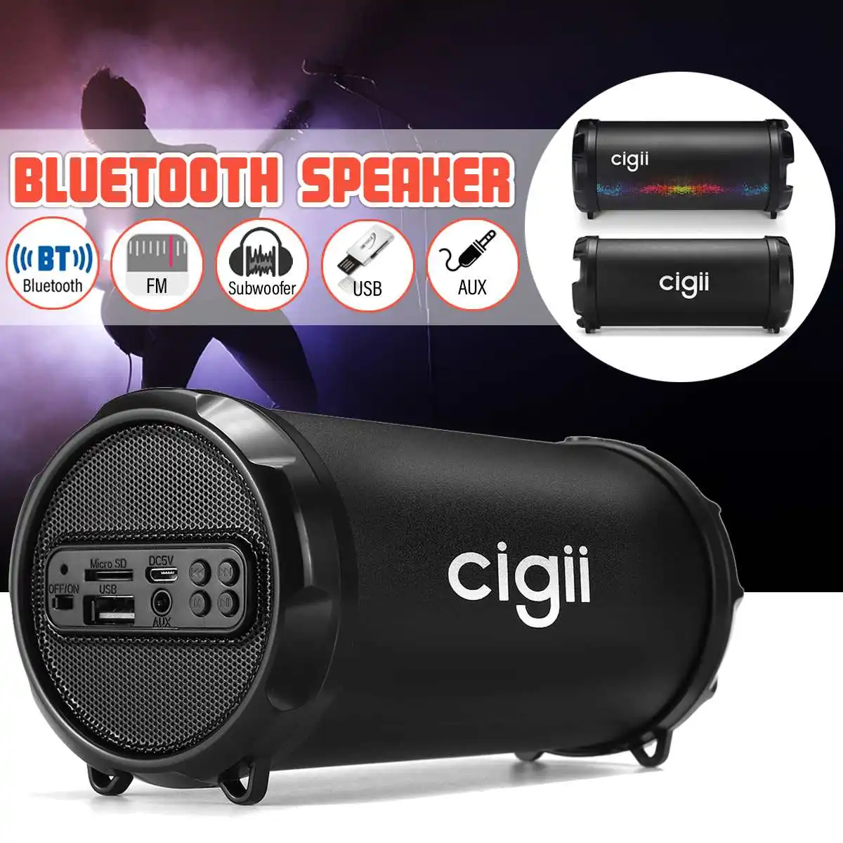 bluetooth party speaker with internal subwoofer