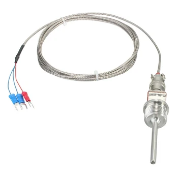 

PT100 RTD Temperature 2m Stainless Steel Sensor Probe 1/2 NPT