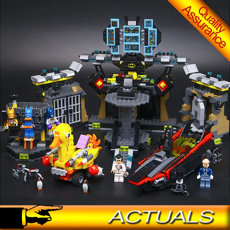

DC Super Heroes Batman Movie Bat Cave Break-in Building Blocks Model Bricks Toys Compatible Legoland 70909 Bela 10636 07052