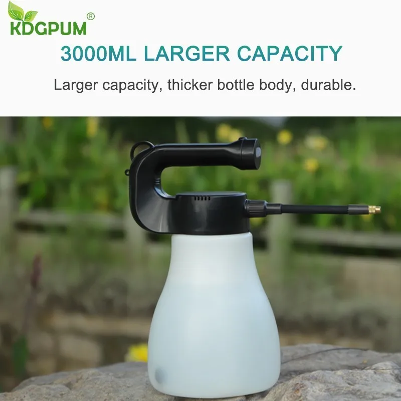  3000ML Large Capacity Hand-held Electric Spray Pot Portable Mist Nozzle Watering Can Sprayer Bottle
