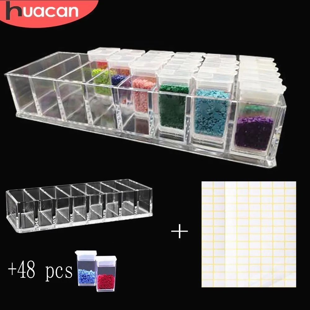 

HUACAN Diamond Embroidery Storage Box Diamond Painting Tool Rhinestone Stone Storage Diamond Painting Accessories
