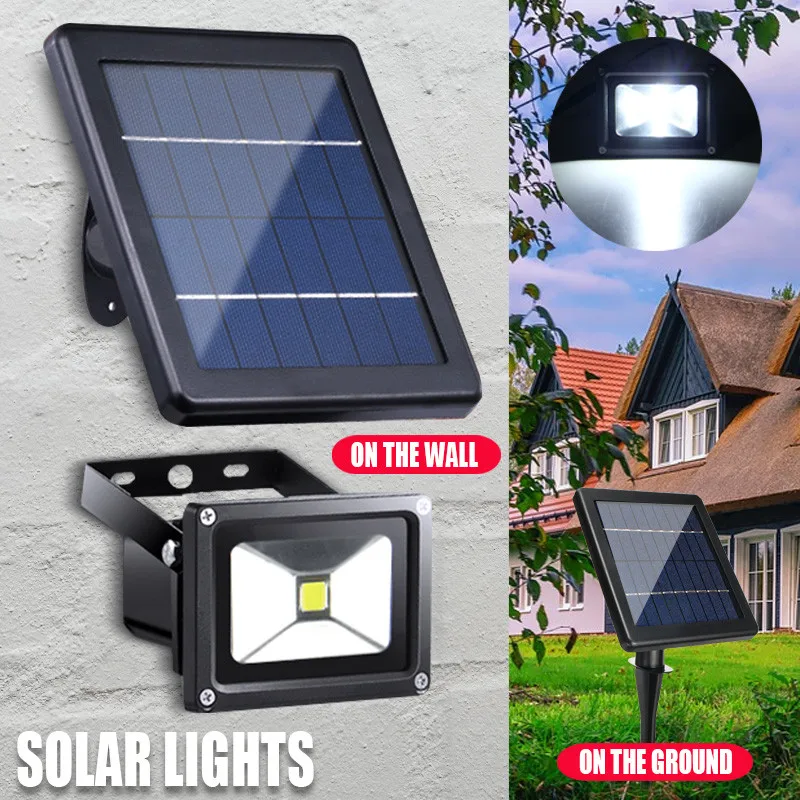 

Smuxi Solar Flood Light 10W Outdoor Lighting Waterproof IP65 With Solar Panel Ground Insertion 2-in-1 LED Spotlights Garden Lamp