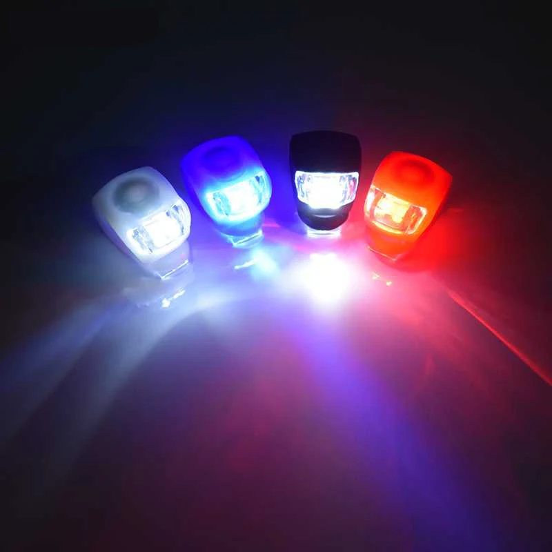 Cyrusher Silicone Safety Warning Light 3 Mode Bicycle Light Helmet LED Flash Front Wheel Bike Light Cycle Rear Tail Frog Light