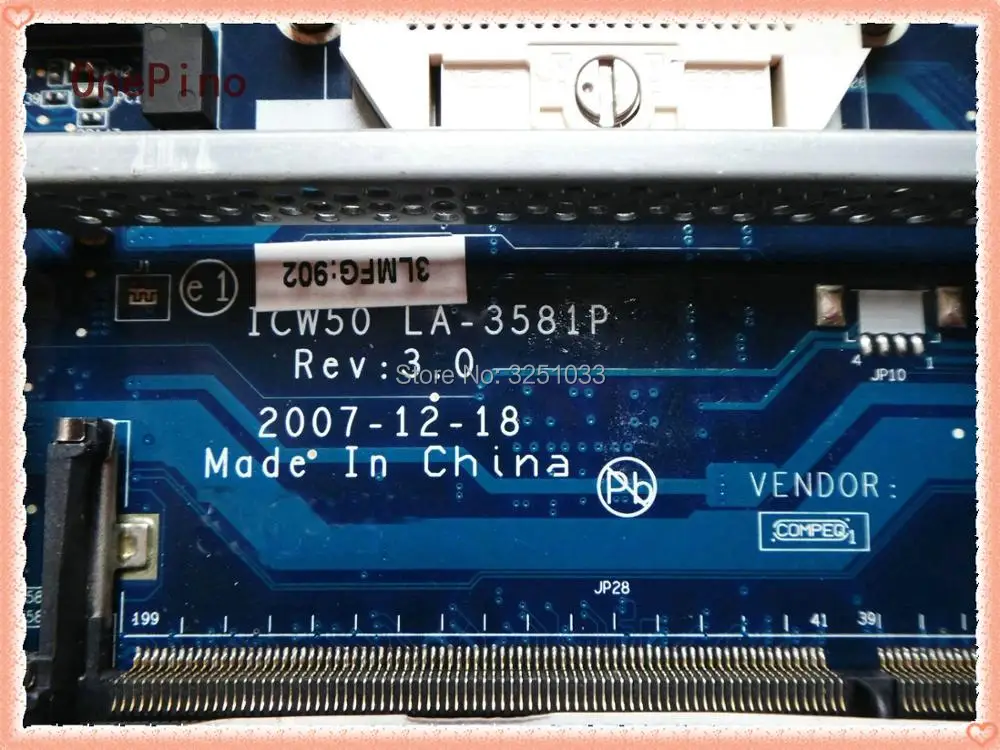 Great Value  LA-3581P MBAK302002 for ACER 7520G Laptop Motherboard MB.AK302.002 ICW50 LA-3581P MBAK302003 MB.AK3
