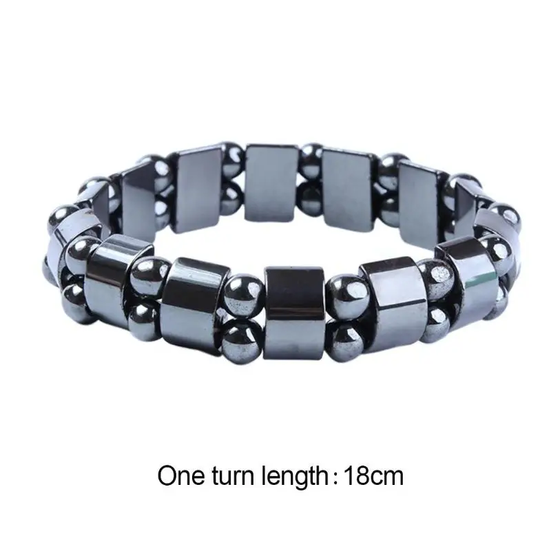 Модный очаровательный черный магнитный браслет из гематита для мужчин и женщин браслеты для здоровья браслет из натурального камня ювелирный подарок